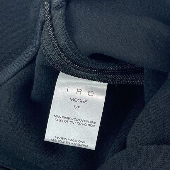 IRO Moore Black Dress Pants 6 Straight Leg Crop Capsule Minimalist Academia 38 - Picture 12 of 13